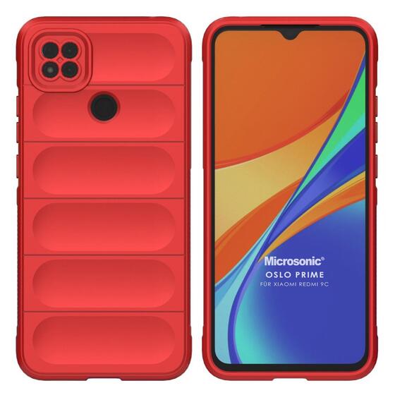 Microsonic Xiaomi Redmi 9C Kılıf Oslo Prime Kırmızı