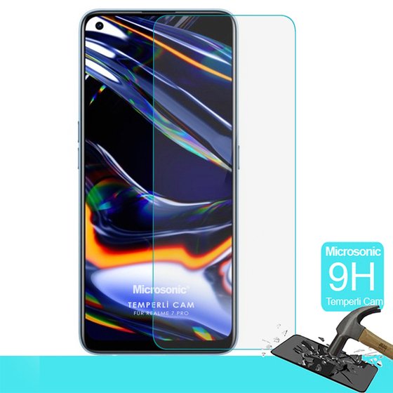 Microsonic Realme 7 Pro Tempered Glass Cam Ekran Koruyucu