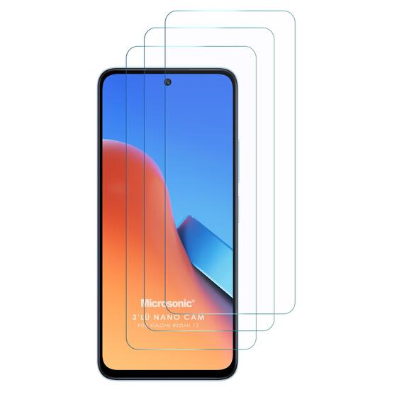 Microsonic Xiaomi Redmi 12 5G Screen Protector Nano Glass Cam Ekran Koruyucu (3`lü Paket)