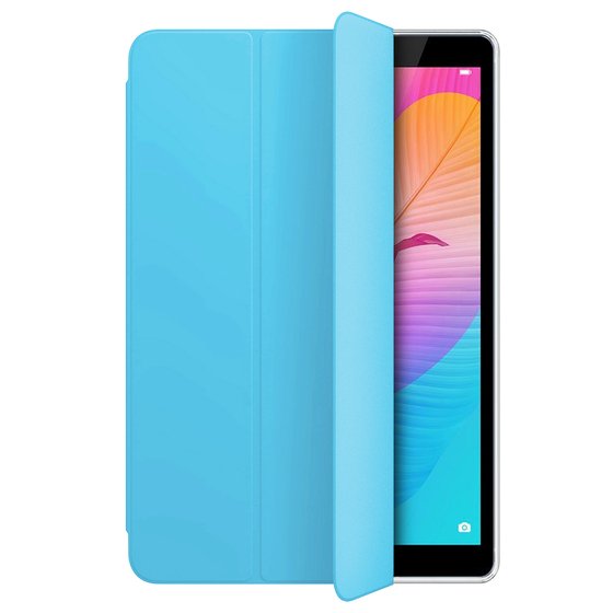 Microsonic Huawei MatePad T8 8'' Kılıf Slim Translucent Back Smart Cover Mavi