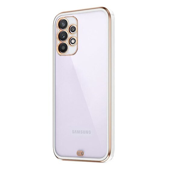 Microsonic Samsung Galaxy A32 4G Kılıf Laser Plated Soft Beyaz