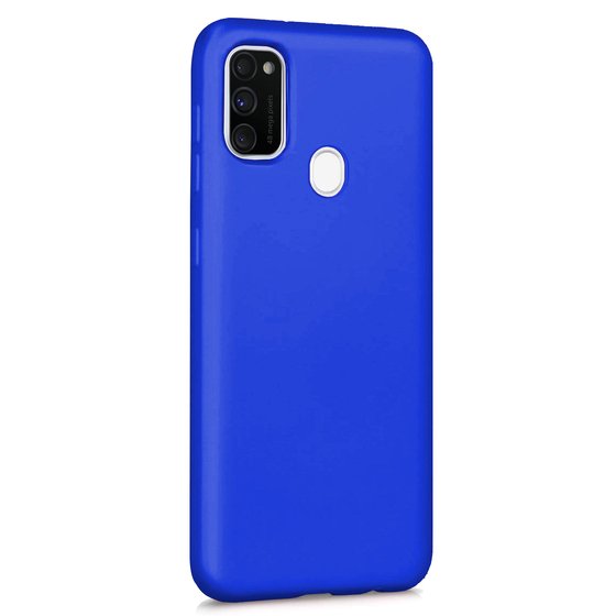 Microsonic Matte Silicone Samsung Galaxy M21 Kılıf Mavi