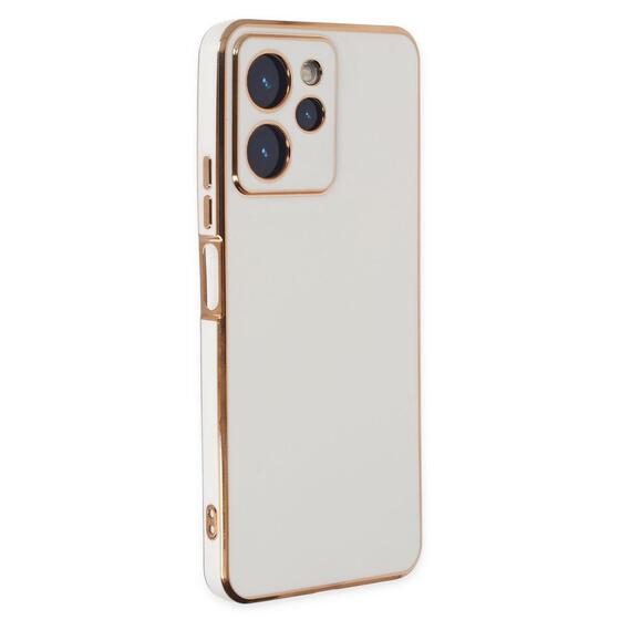 Microsonic Xiaomi Poco X5 Pro Kılıf Olive Plated Beyaz