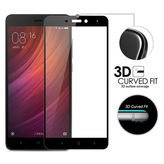 Microsonic Xiaomi Redmi Note 4 Tam Kaplayan Temperli Cam Ekran koruyucu Kırılmaz Film Siyah