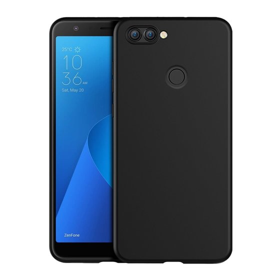 Microsonic Matte Silicone Asus Zenfone Max Plus M1 (5.7'') ZB570TL Kılıf Siyah