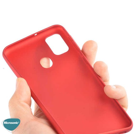 Microsonic Matte Silicone Samsung Galaxy M21 Kılıf Lacivert