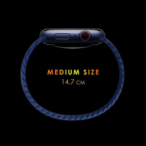 Microsonic Apple Watch Series 10 42mm Kordon, (Medium Size, 147mm) Knitted Fabric Single Loop Pride Edition