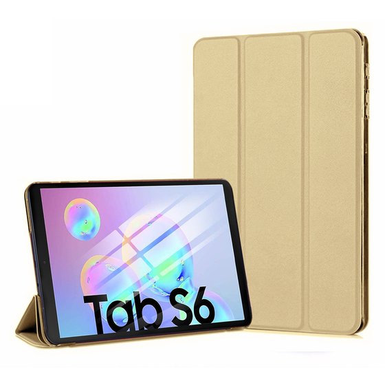 Microsonic Samsung Galaxy Tab S6 10.6'' T860 Smart Case ve arka Kılıf Gold