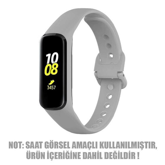 Microsonic Samsung Galaxy Fit 2 Silikon Kordon Gri