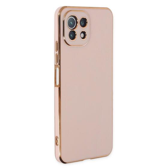 Microsonic Xiaomi Mi 11 Lite Kılıf Olive Plated Pembe