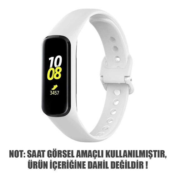 Microsonic Samsung Galaxy Fit 2 Silikon Kordon Beyaz