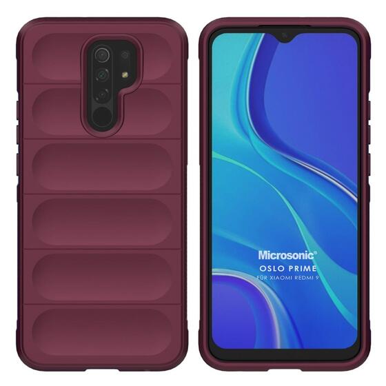 Microsonic Xiaomi Redmi 9 Kılıf Oslo Prime Bordo