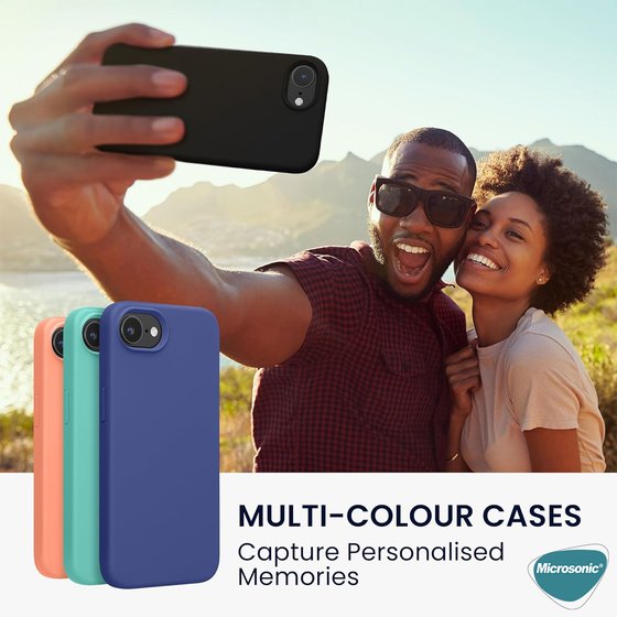 Microsonic Matte Silicone Apple iPhone 16e Kılıf Siyah