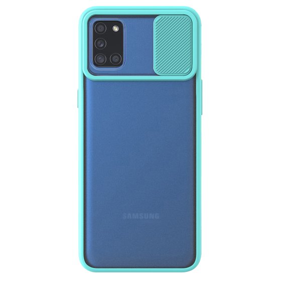 Microsonic Samsung Galaxy A31 Kılıf Slide Camera Lens Protection Turkuaz