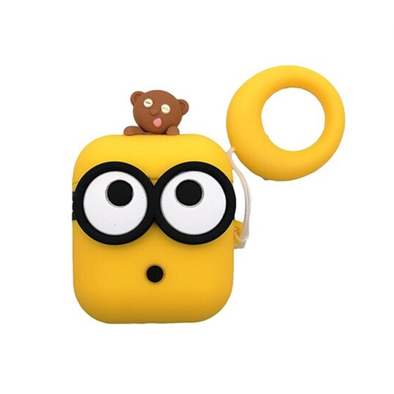 Microsonic AirPods 1. Nesil / 2. Nesil Kılıf Cartoon Figürlü Silikon Minion Tim