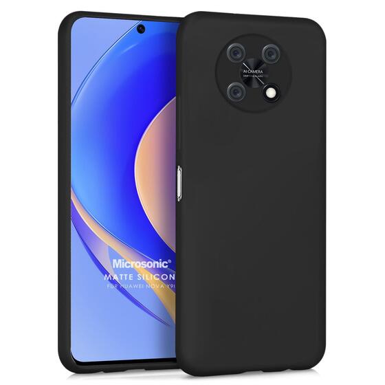 Microsonic Matte Silicone Huawei Nova Y90 Kılıf Siyah