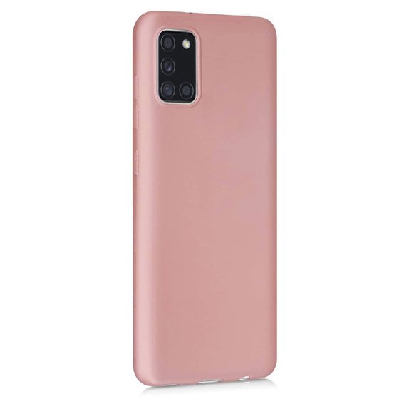 Microsonic Matte Silicone Samsung Galaxy A31 Kılıf Rose Gold