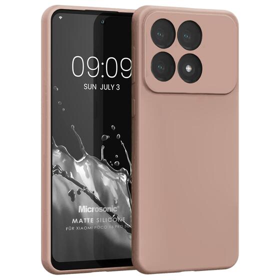 Microsonic Matte Silicone Xiaomi 14T Pro Kılıf Rose Gold