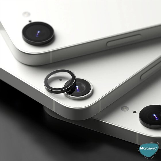Microsonic Apple iPhone 16e Tekli Kamera Lens Koruma Camı Siyah