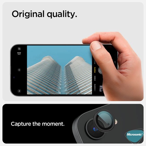 Microsonic Apple iPhone 16e Tekli Kamera Lens Koruma Camı Siyah