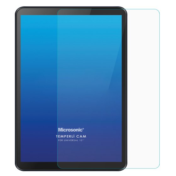 Microsonic Universal 10 inç Tablet Tempered Glass Cam Ekran Koruyucu