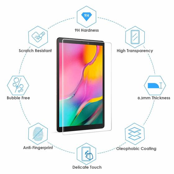 Microsonic Samsung Galaxy Tab A 10.1'' T510 Temperli Cam Ekran koruyucu