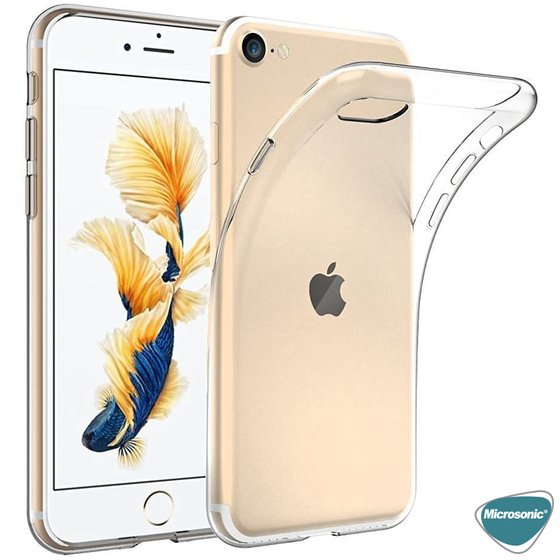 Microsonic Apple iPhone SE 2022 Kılıf Transparent Soft Mavi