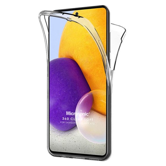 Microsonic Samsung Galaxy A72 Kılıf 6 Tarafı Tam Full Koruma 360 Clear Soft Şeffaf