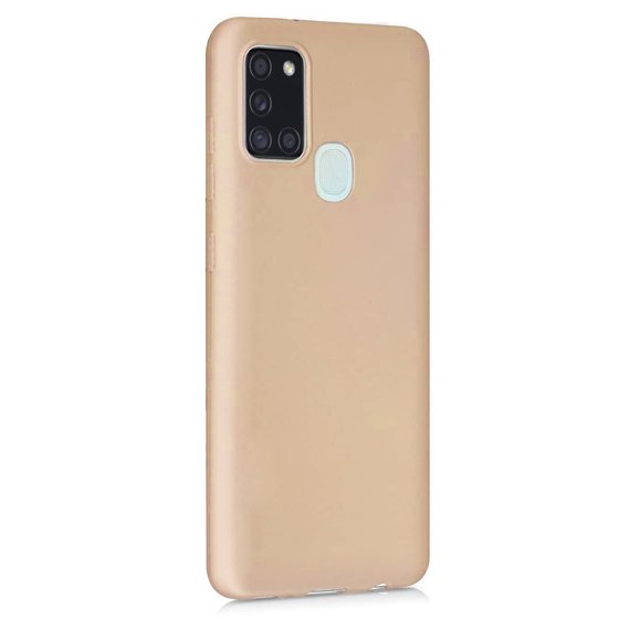 Microsonic Matte Silicone Samsung Galaxy A21s Kılıf Gold