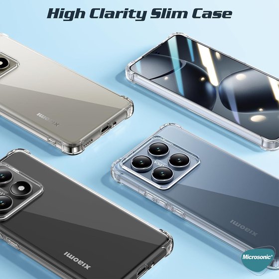 Microsonic Xiaomi 14T Pro Kılıf Shock Absorbing Şeffaf