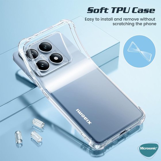 Microsonic Xiaomi 14T Pro Kılıf Shock Absorbing Şeffaf
