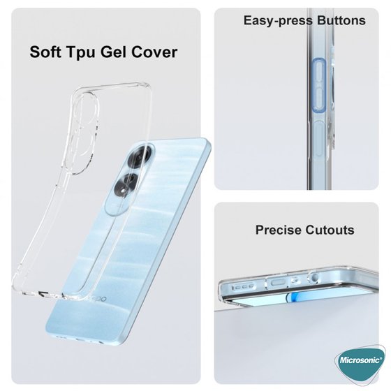Microsonic Oppo A60 Kılıf Transparent Soft Şeffaf