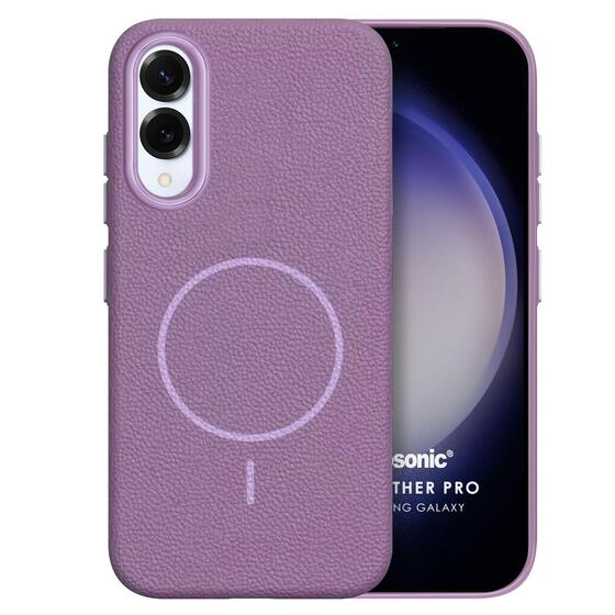 Microsonic Samsung Galaxy S25 Edge Kılıf MagLeather Pro Lila