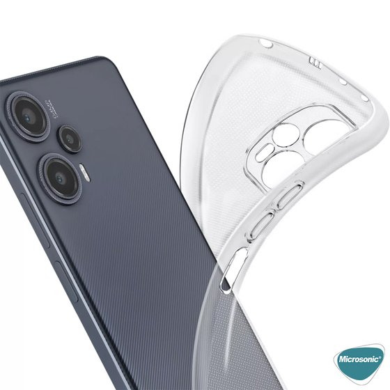 Microsonic Xiaomi Poco F5 Kılıf Transparent Soft Şeffaf