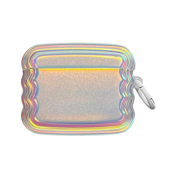Microsonic Airpods 4.Nesil / ANC Kılıf Zigzag Hologram Çok Renkli