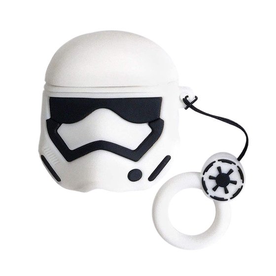 Microsonic AirPods 1. Nesil / 2. Nesil Kılıf Cartoon Figürlü Silikon Stormtrooper