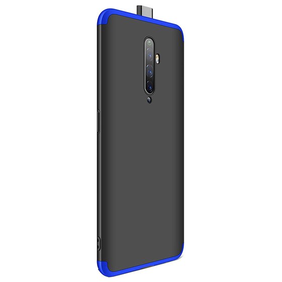 Microsonic Oppo Reno 2Z Kılıf Double Dip 360 Protective Siyah Mavi