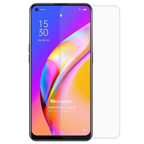 Microsonic Oppo Reno 5 Lite Tempered Glass Cam Ekran Koruyucu