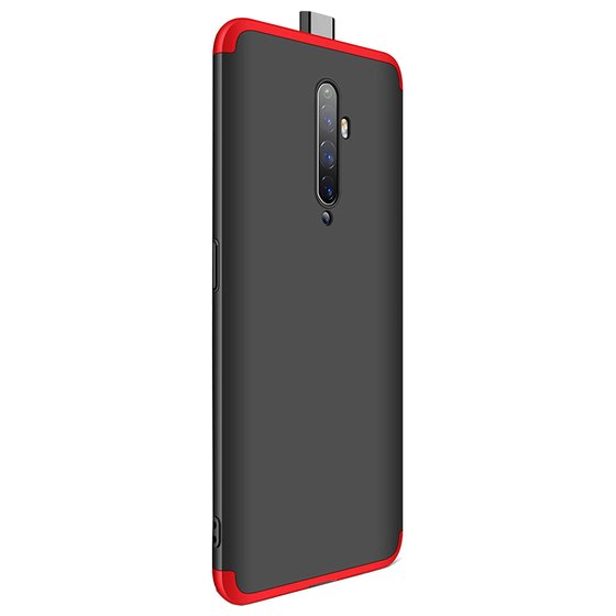 Microsonic Oppo Reno 2Z Kılıf Double Dip 360 Protective Siyah Kırmızı