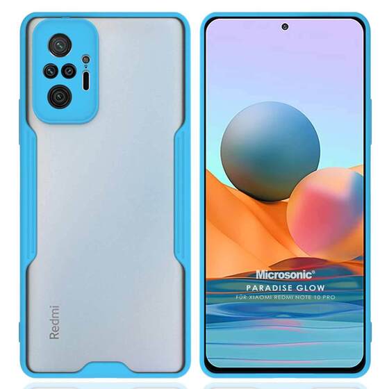 Microsonic Xiaomi Redmi Note 10 Pro Max Kılıf Paradise Glow Turkuaz