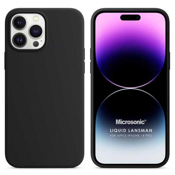 Microsonic Apple iPhone 14 Pro Kılıf Liquid Lansman Silikon Siyah