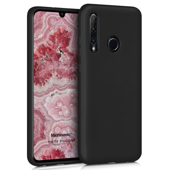 Microsonic Matte Silicone Huawei Y6P Kılıf Siyah