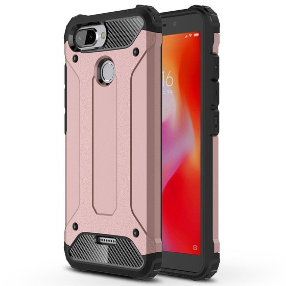 Microsonic Xiaomi Redmi 6 Kılıf Rugged Armor Rose Gold