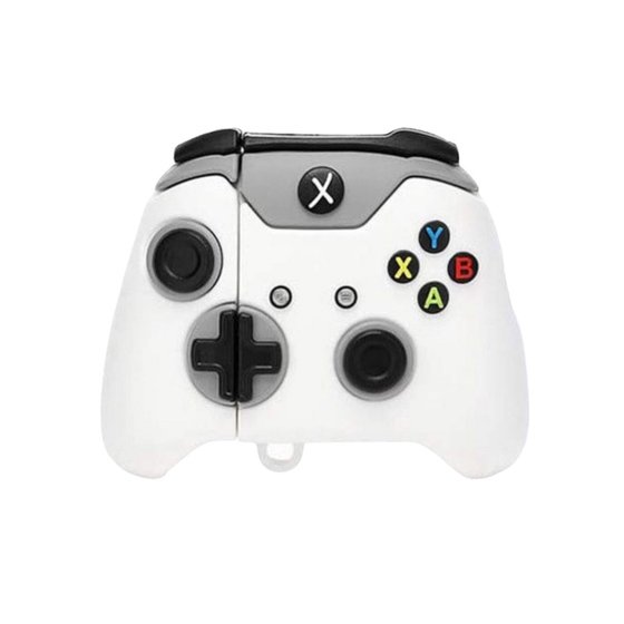 Microsonic AirPods 1. Nesil / 2. Nesil Kılıf Cartoon Figürlü Silikon Xbox Gamepad Beyaz