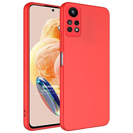 Microsonic Redmi Note 12 Pro 4G Kılıf Groovy Soft Kırmızı