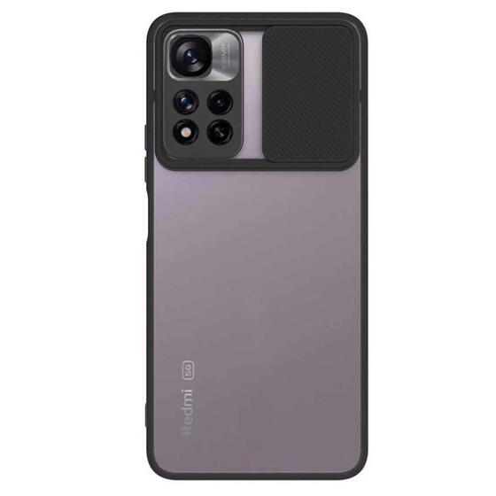 Microsonic Xiaomi Redmi Note 11 Pro Plus Kılıf Slide Camera Lens Protection Siyah