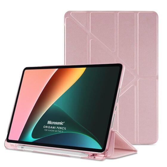 Microsonic Xiaomi Redmi Pad SE 8.7 Kılıf Origami Pencil Rose Gold