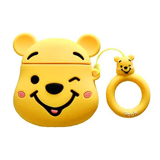 Microsonic AirPods 1. Nesil / 2. Nesil Kılıf Cartoon Figürlü Silikon Winnie The Pooh