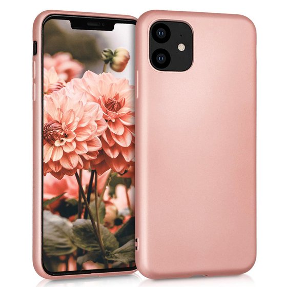 Microsonic Matte Silicone Apple iPhone 11 (6.1'') Kılıf Rose Gold