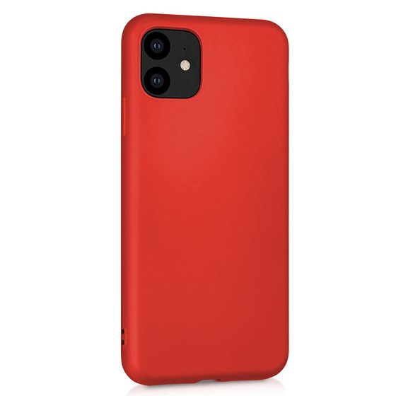 Microsonic Matte Silicone Apple iPhone 11 (6.1'') Kılıf Kırmızı